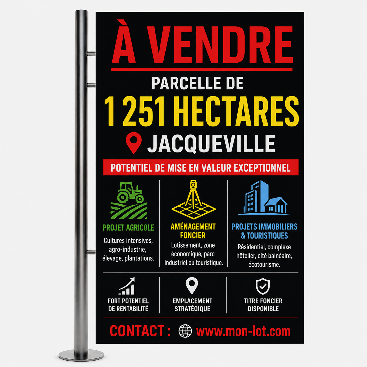 AU M² : 1 251 HA A JACQUEVILLE