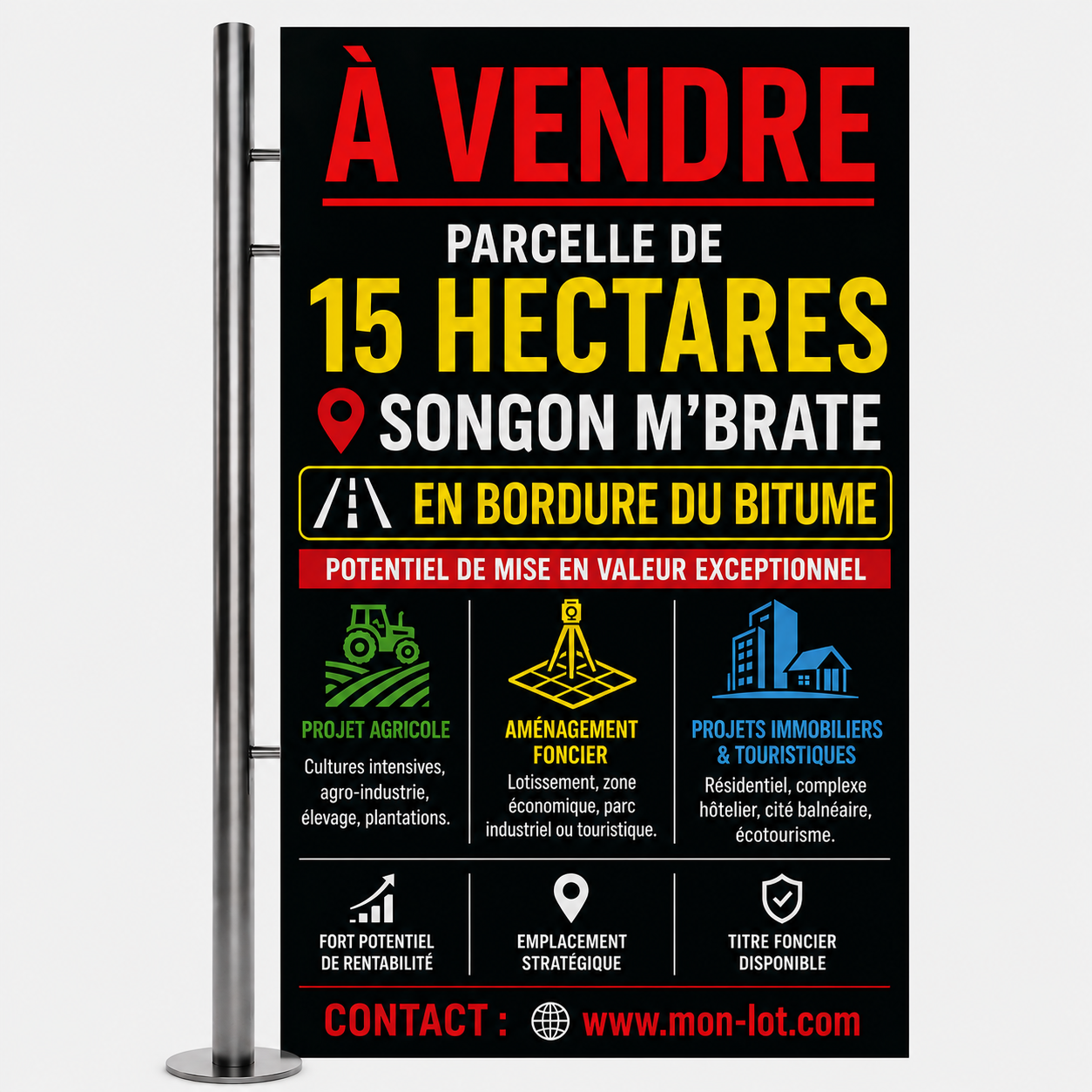 AU M² : 15 HECTARES - SONGON