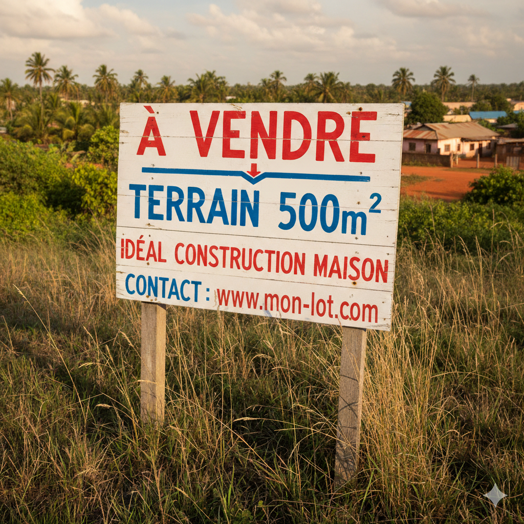 A VENDRE : 500 M² A YAMOUSSOUKRO